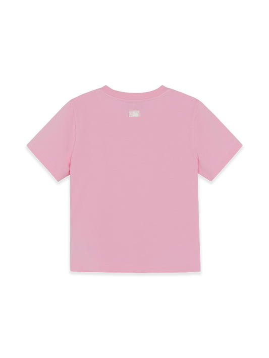 MLB Women's Bow Tie Graphic Slim Semi Crop T-Shirts