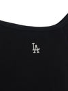 MLB Women's Basic Off Shoulder Shirring Ribbed Dress