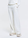 MLB Women's Basic Lace Ruffle Semi Wide Pants