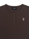 MLB Women's Vintage Slim Henley Neck T-shirt