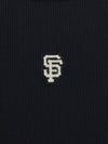 MLB Women's Basic Slim Ribbed Crop Long Sleeve T-Shirts