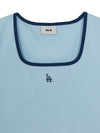 MLB Women's Basic Square Neck Slim Fit T-shirt