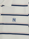 MLB Women's Varsity Stripe Crop Polo T-Shirts