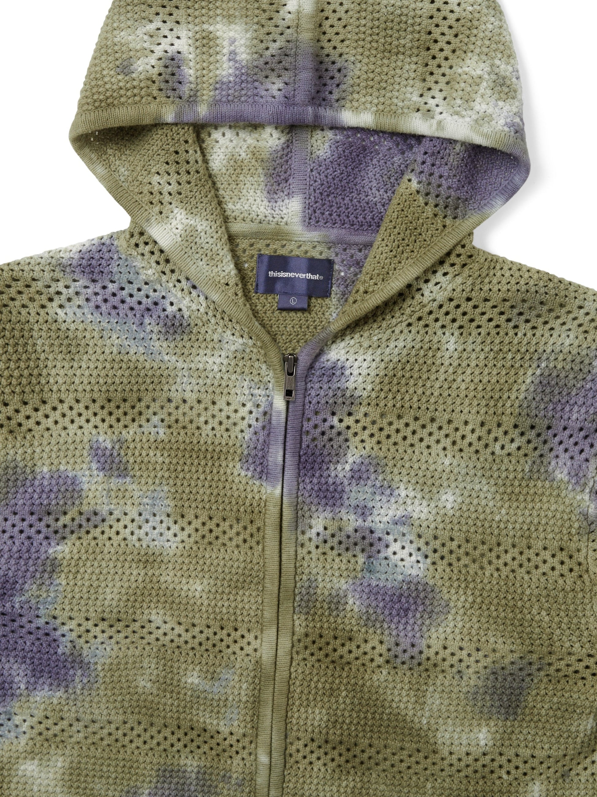 thisisneverthat Crochet Knit Zip Hoodie