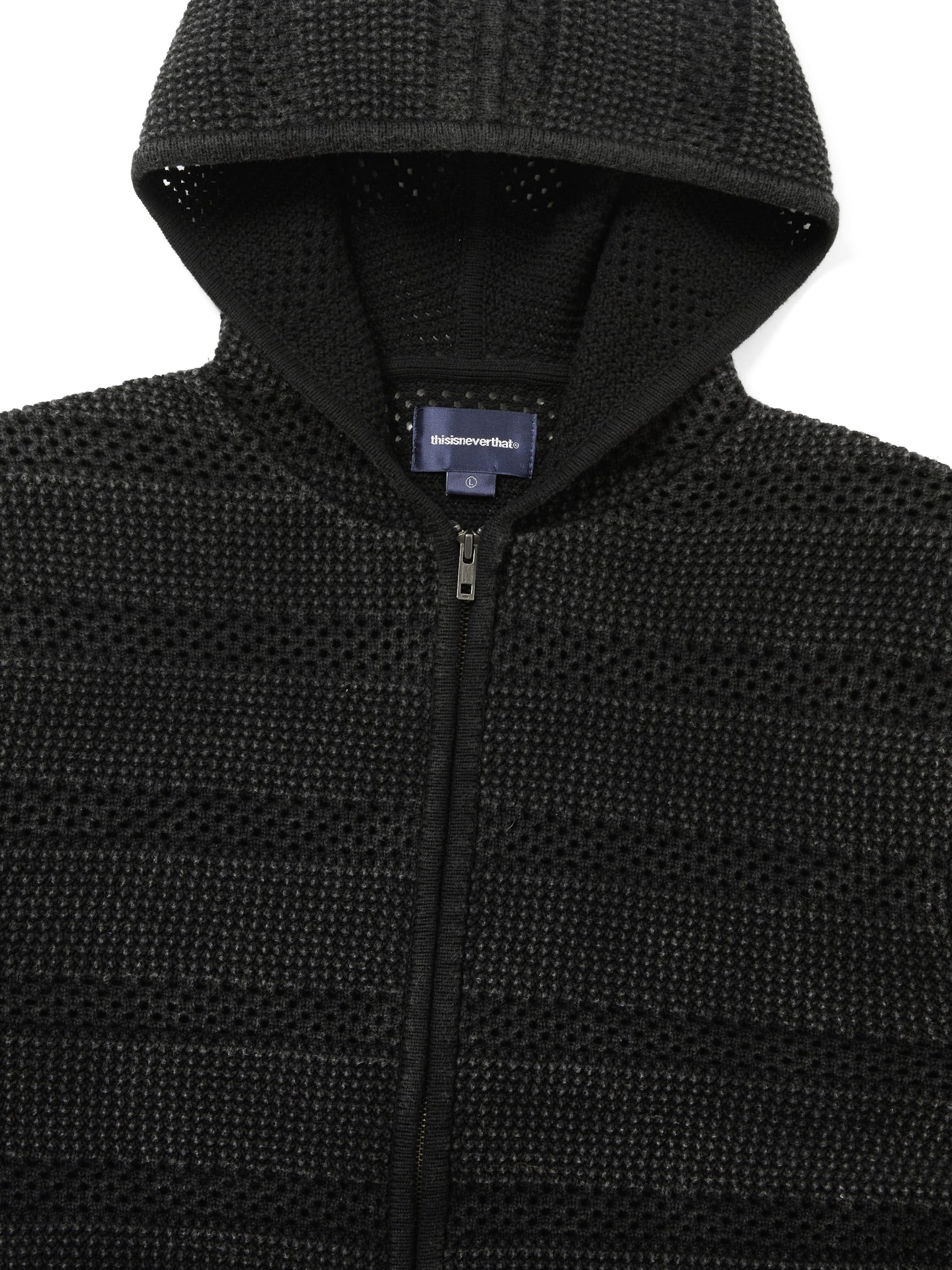 thisisneverthat Crochet Knit Zip Hoodie