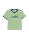 MLB Women's Lettering Slim Semi Crop Linger T-shirts