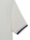 MLB Women's Varsity Cable Open Collar Short Sleeve Knit Pullover