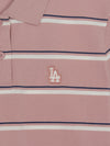 MLB Women's Varsity Stripe Crop Polo T-Shirts