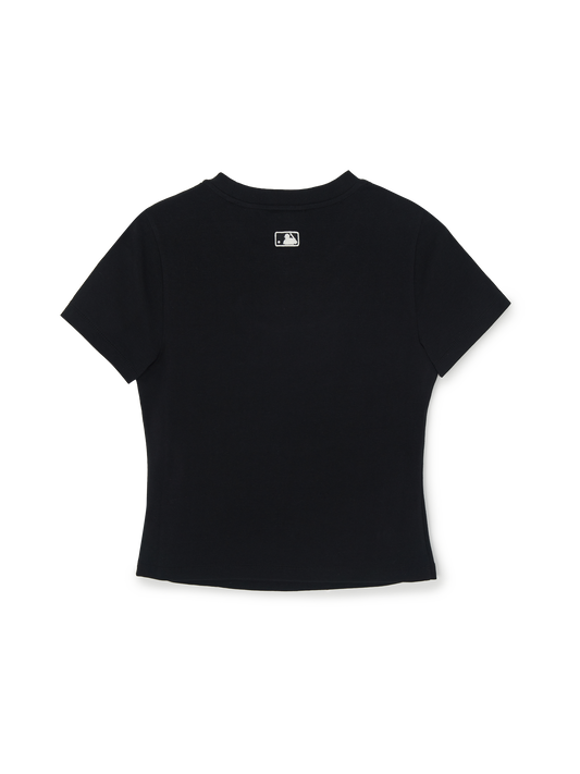 MLB Women's Cut Out Detail Slim Semi Crop T-Shirts