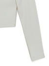 MLB Women's Basic Slim Ribbed Crop Long Sleeve T-Shirts