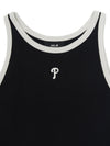 MLB Women's Basic Ringer Crop Sleeveless T-shirt