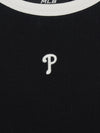 MLB Women's Basic Ringer Crop Sleeveless T-shirt