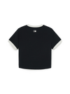 MLB Women's Sportive Cursive Ringer Crop T-shirts