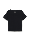 MLB Women's Basic Lace Square Neck Slim Semi Crop T-shirts