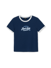 MLB Women's Varsity Lettering Slim Slub Ringer T-shirts