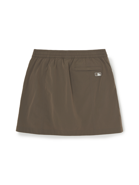 MLB Women's Gorpcore Glossy Shirring Mini Skirt