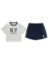 MLB Varsity Girl's Striped T-shirt Set