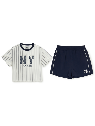 MLB Varsity Girl's Striped T-shirt Set