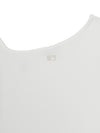 MLB Women's Basic Off Shoulder Shirring Ribbed Dress