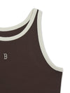 MLB Women's Basic Ringer Ribbed Sleeveless Ops