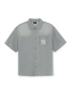 MLB Basic Small Logo Summer Tencel Short Sleeve Denim Shirt