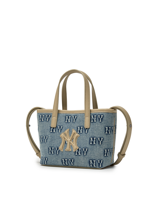 MLB Classic Monogram Denim Embo Mini Cross Bag