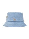 MLB Vintage Denim Curve Logo Bucket Hat