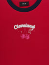 MLB Women's Summer Fruits Lifestyle Slim Semi Crop Ringer T-shirts