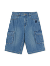 MLB Men's Varsity Vintage Slub Cargo Denim Bermuda Pants