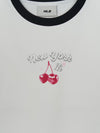 MLB Women's Summer Fruits Lifestyle Slim Semi Crop Ringer T-shirts