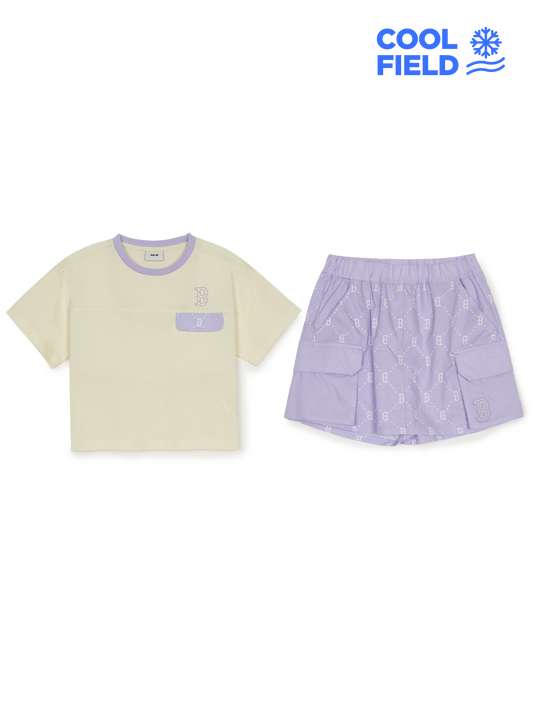 MLB [cool Field] Mono-outdoor T-shirt Set (girl's)
