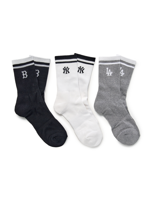 MLB Daily Stripe Mid Socks 3Pairs Set