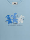 MLB Women's Small Bunny Graphic Slim Semi Crop T-shirts