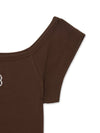 MLB Women's Basic Off Shoulder Shirring Ribbed Dress
