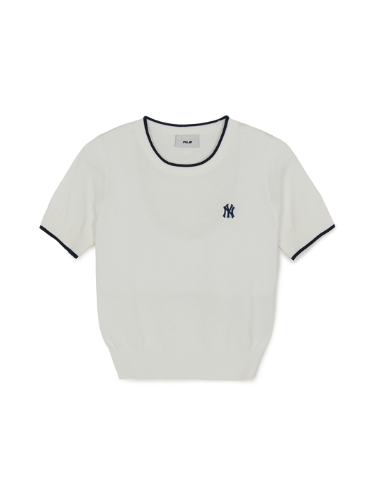 MLB Women's Varsity Cool Touch Short Sleeve Knit Pullover