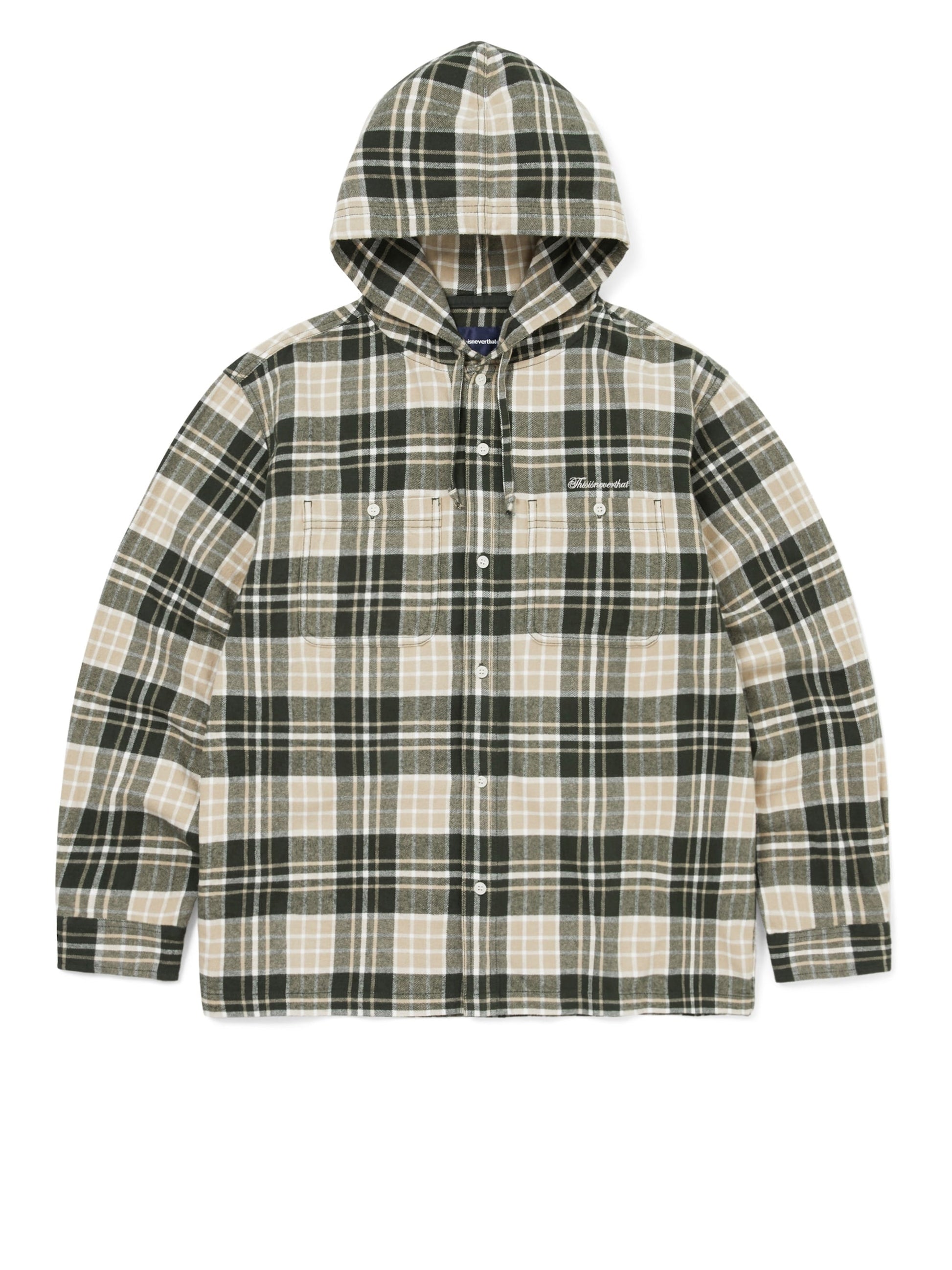 thisisneverthat Flannel Hooded Check Shirt