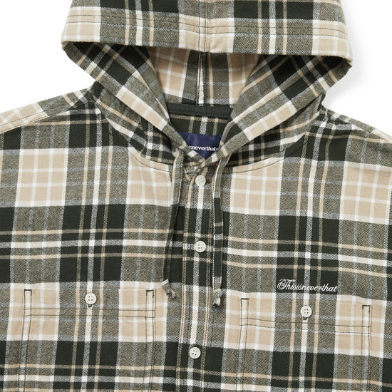 thisisneverthat Flannel Hooded Check Shirt