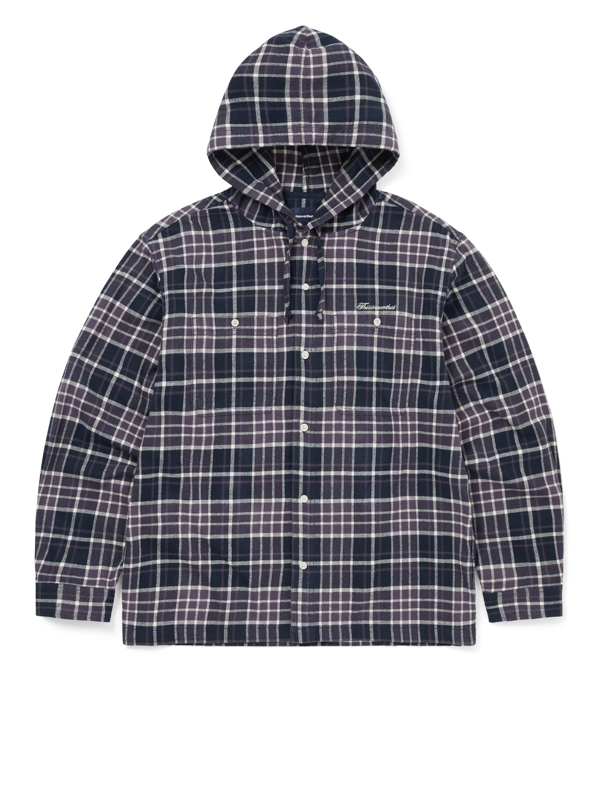 thisisneverthat Flannel Hooded Check Shirt