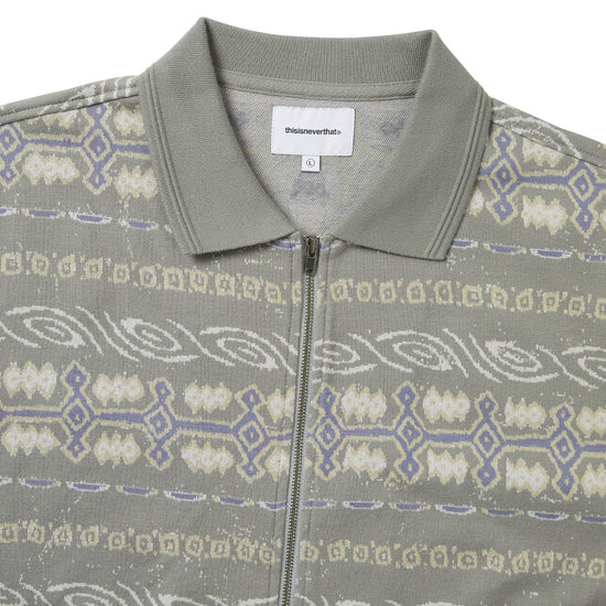 thisisneverthat Jungle Jacquard Zip Up Top
