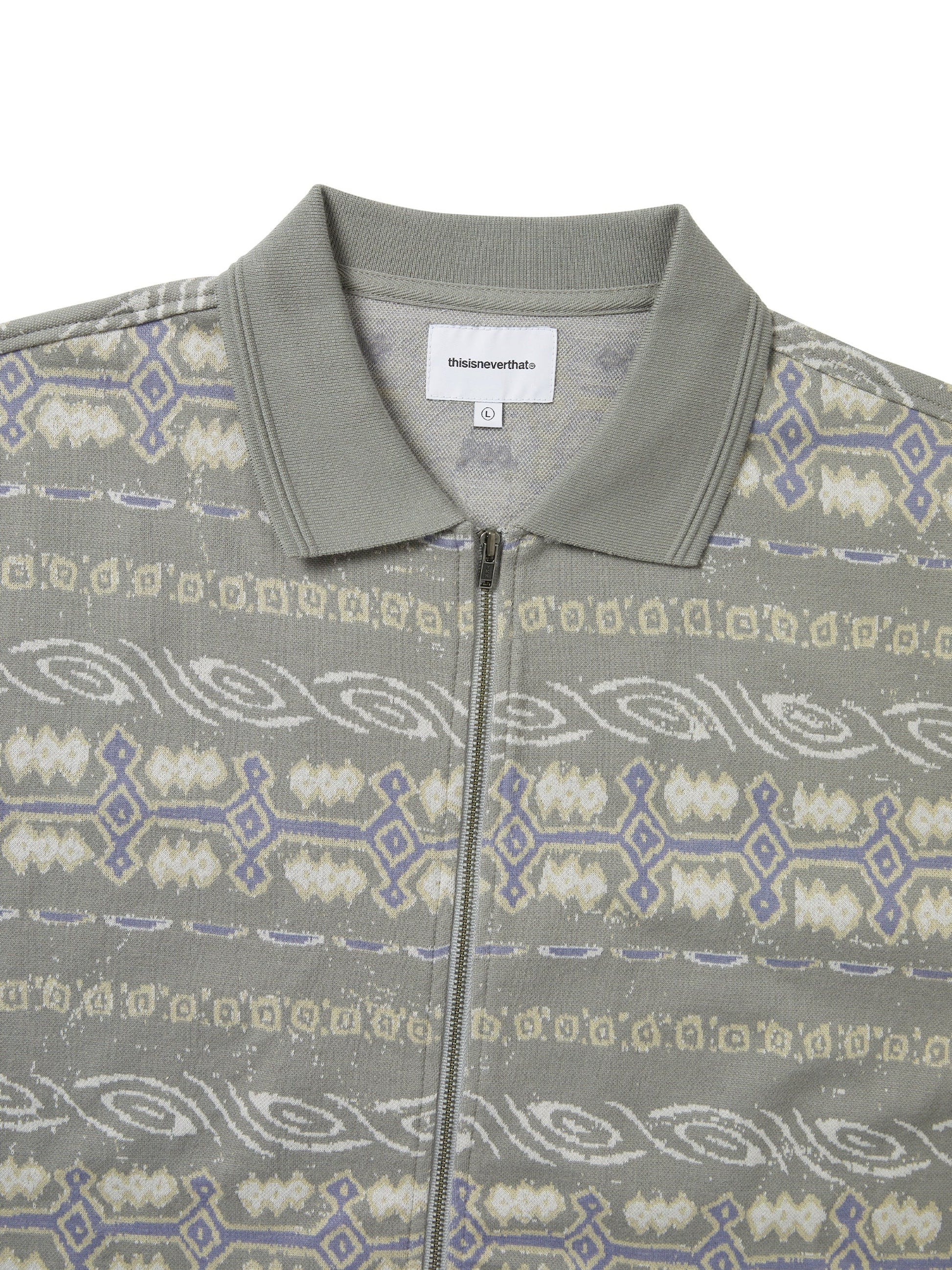 thisisneverthat Jungle Jacquard Zip Up Top
