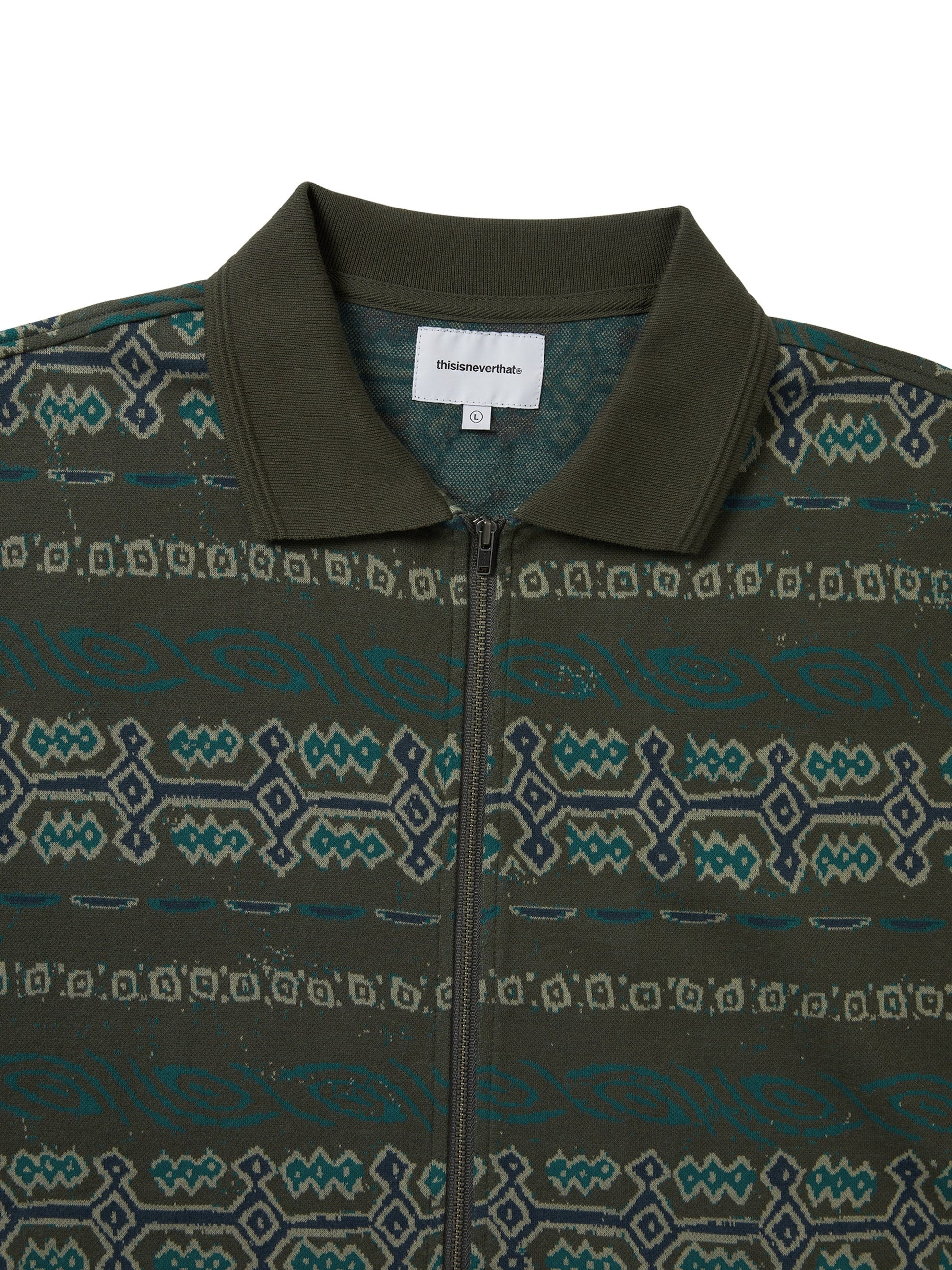 thisisneverthat Jungle Jacquard Zip Up Top