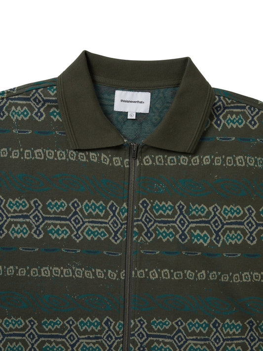 thisisneverthat Jungle Jacquard Zip Up Top