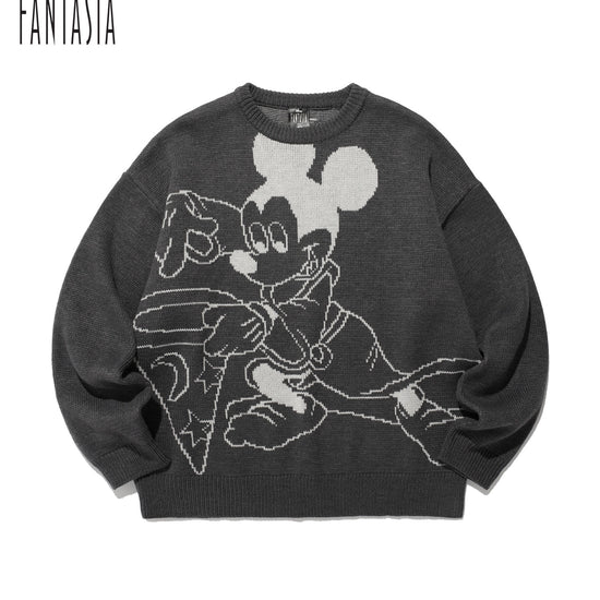 Nice Ghost Club Fantasia Mickey Mouse Knit [Charcoal]