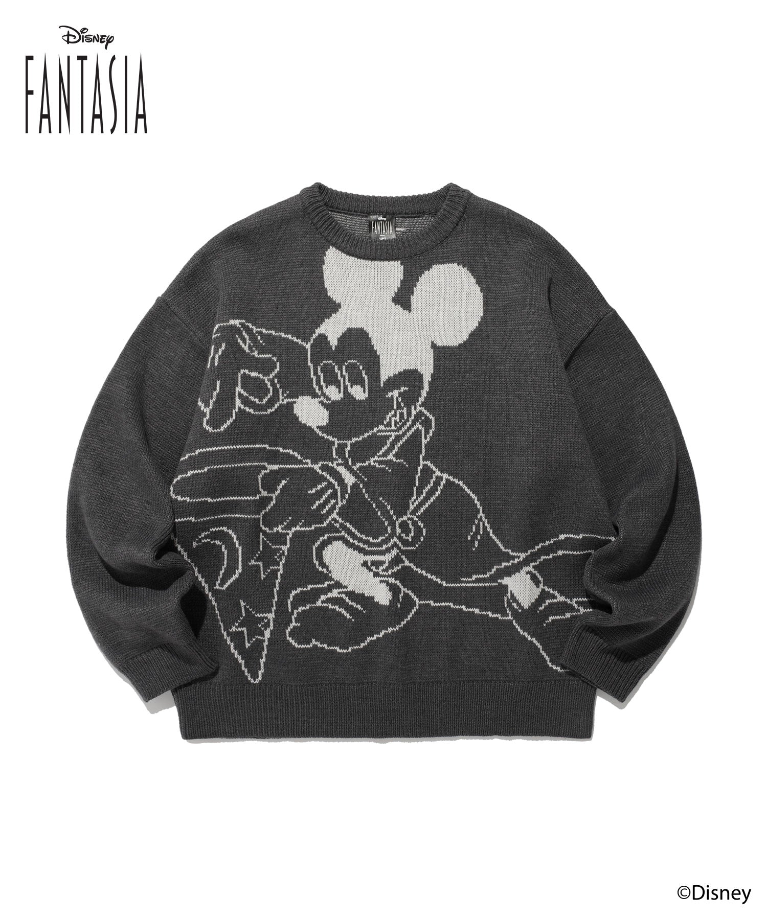Nice Ghost Club Fantasia Mickey Mouse Knit [Charcoal]