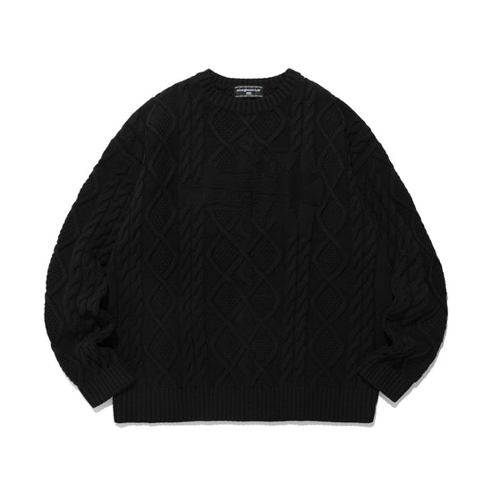 Nice Ghost Club 3 Stars Cable Knit [Black]