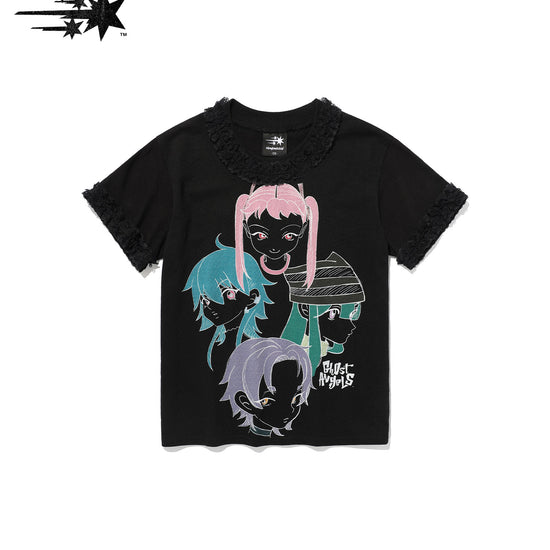 Nice Ghost Club Ghost Angels Lace Tee [Black]