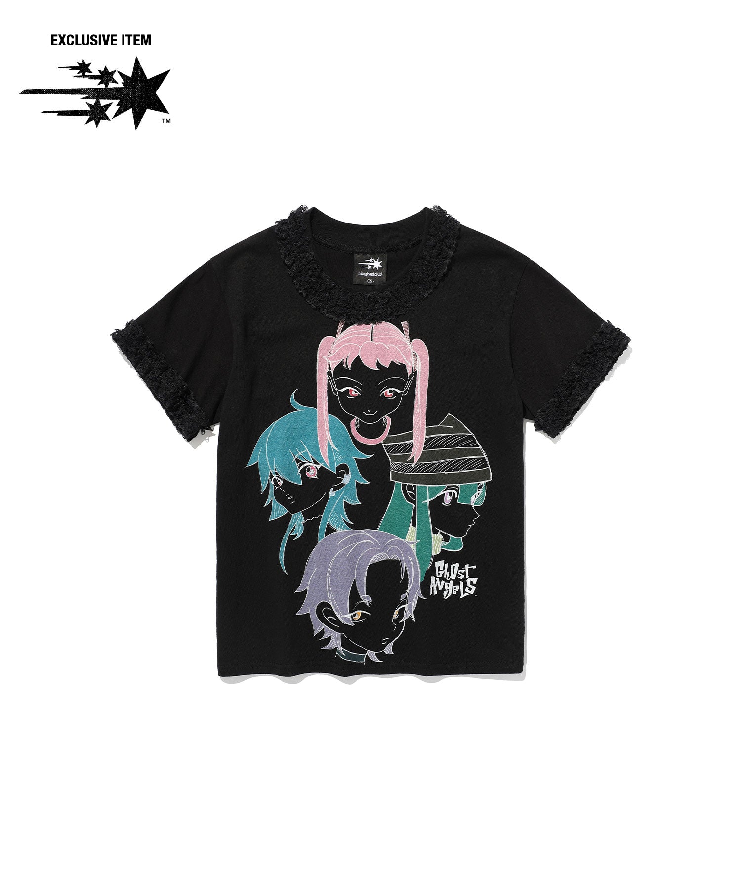 Nice Ghost Club Ghost Angels Lace Tee [Black]