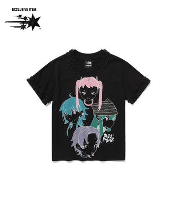 Nice Ghost Club Ghost Angels Lace Tee [Black]
