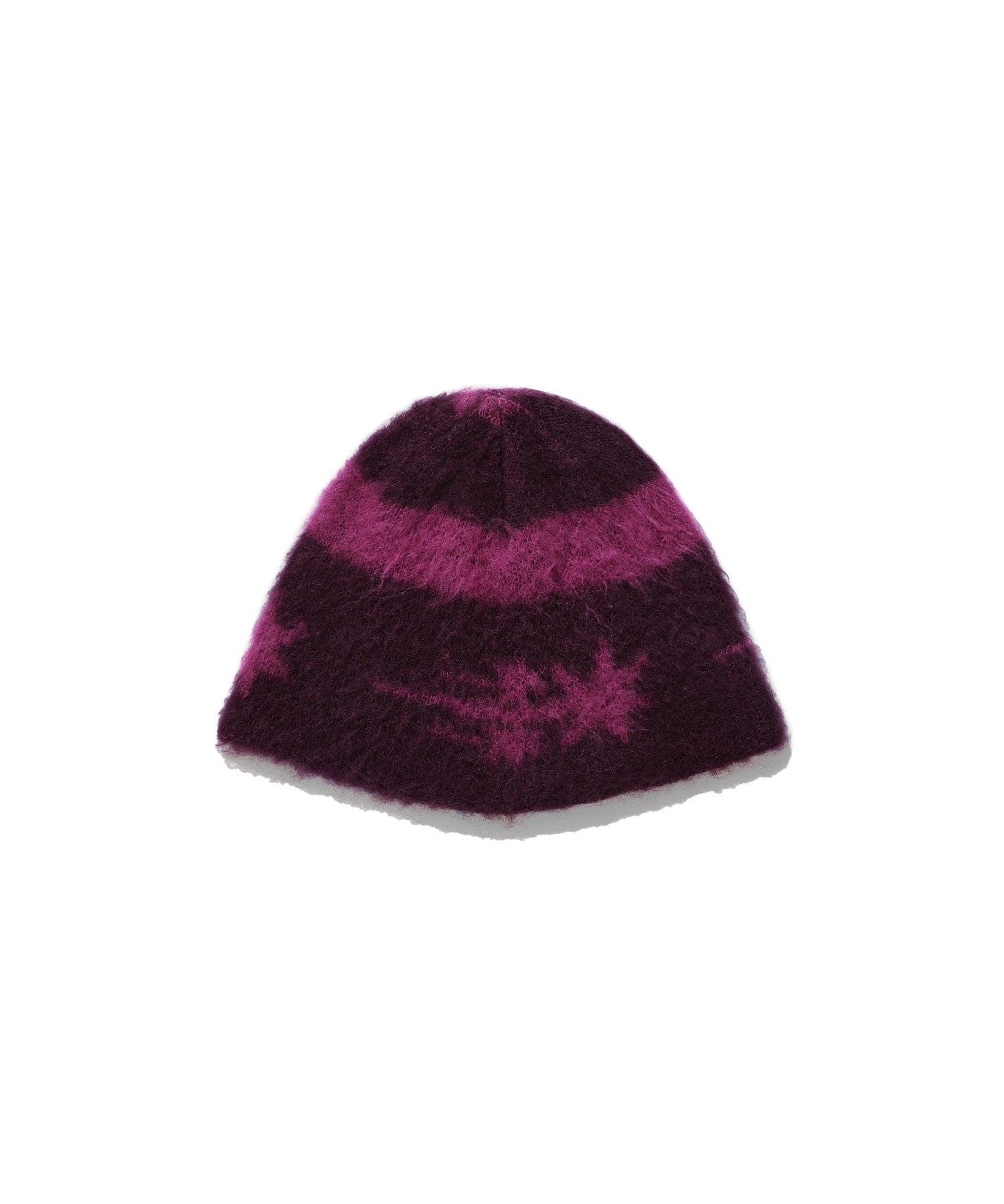 Nice Ghost Club Stripe 3 Star Logo Mohair Beanie [Pink]