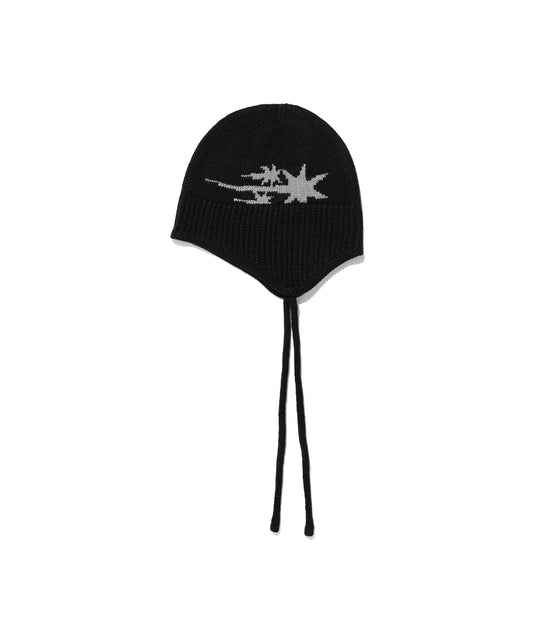 Nice Ghost Club 3 Stars Logo Earcap Beanie [Black]